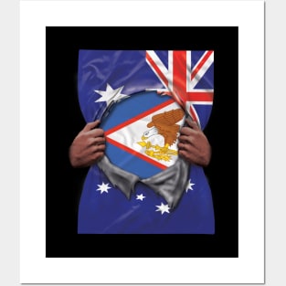 Australian Samoa Flag Australian Flag Ripped - Gift for Australian Samoan From Australian Samoa Posters and Art